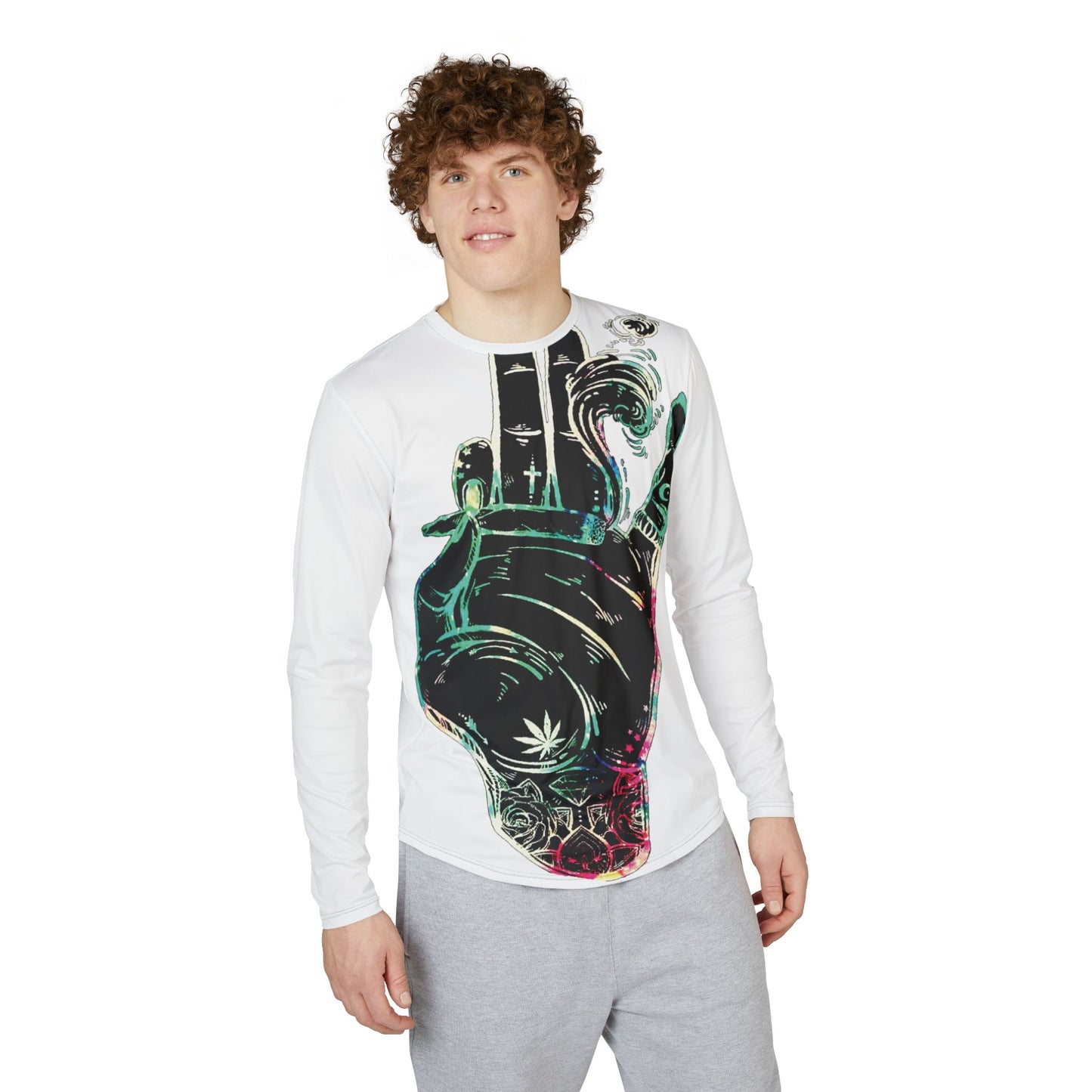 Men's Graphic UV Protection Long Sleeve Shirt - Chill Vibes, Outdoor Essential