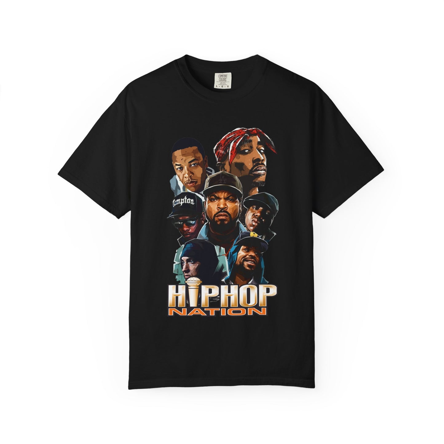 Hip Hop Nation Unisex Garment-Dyed T-Shirt - Celebrate Music Legends