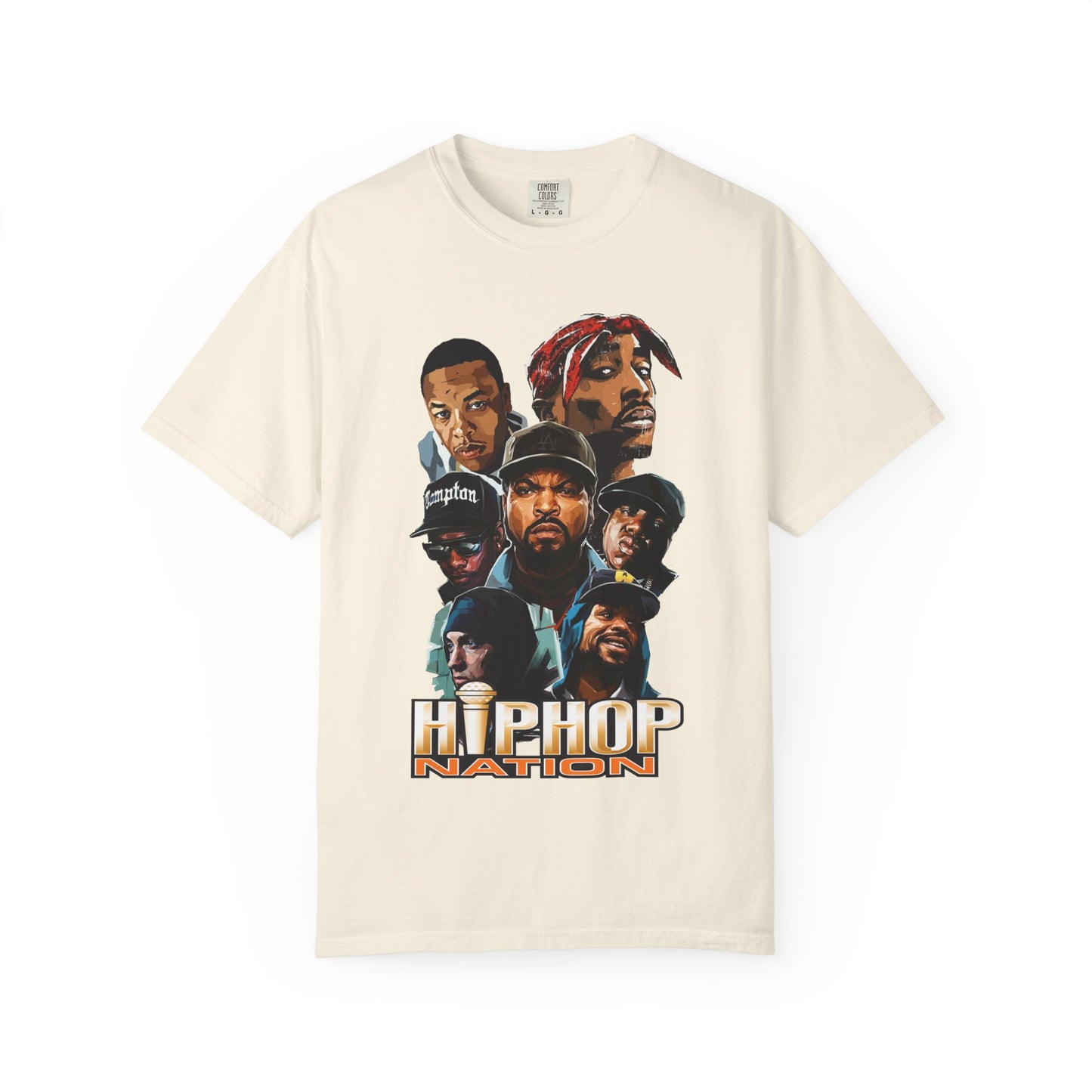 Hip Hop Nation Unisex Garment-Dyed T-Shirt - Celebrate Music Legends
